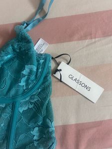sea green bustier corset top