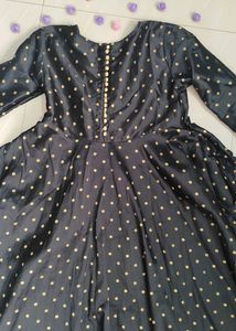 Aks Women Woven Design Anarkali Kurt