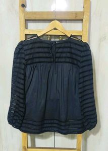 Elegant Black Long Sleeve Top size-42-44