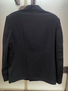 Premium Black Suit Set For Men Leather Detailing