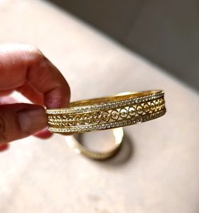 ✨FANCY Gold Plated Austrian Dimond Bangles Set New