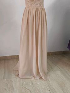 Lace Bodice Chiffon Gown
