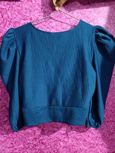 Stylish Blue Crop Top