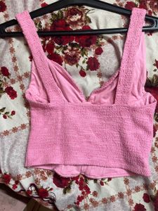 Pink Corset Crop Top