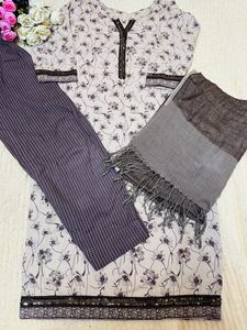 Floral Print Salwar Kameez Set