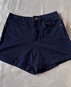 Denim Navy Blue Shorts