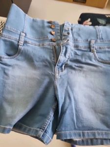 Denim High Waist Shorts