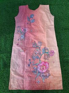 Baby Pink Peach Color Kurti