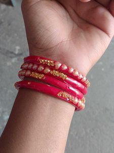 Red &amp; Gold Bangles