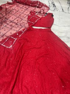 Hot Red Lehnga Choli
