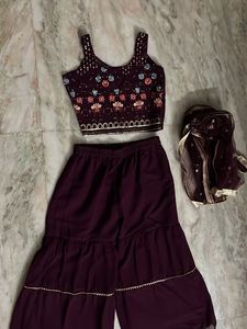 Embroidered Sharara Set