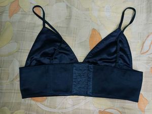 Women&#39;s Navy Blue Bardot Bra – V-Neck
