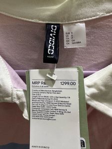H&amp;M Striped Crop Polo T-Shirt - Size S