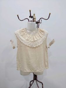 Vintage Inspired Lace Collar Top