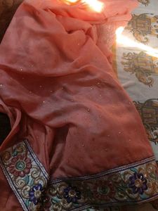 Baby Pink Colour Saree