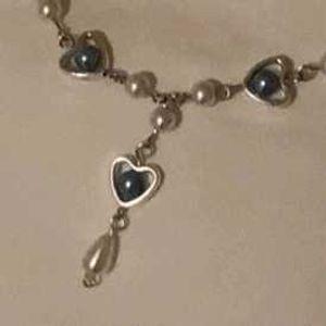 Heart &amp; Pearl Necklace