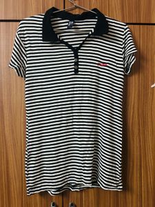 🖤Classic Striped Polo Top🤍