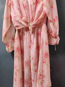 Floral Chiffon Midi Dress