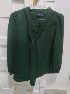 Elegant Green Formal Top