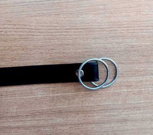 Black Double Ring Belt