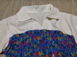 White Top with Floral Skirt