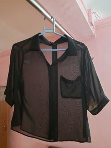 Black Sheer Shirt