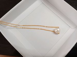 Single Pearl Gold Chain