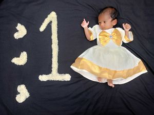 Kerala Kasavu Dress - Newborn