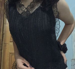 Black Shimmery Top