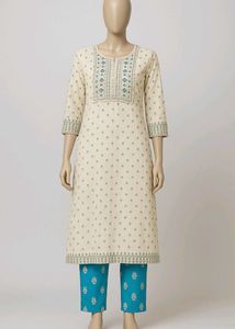Embroidered Straight Elegant Kurta Set