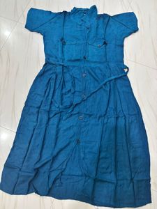 Blue Shirt Dress