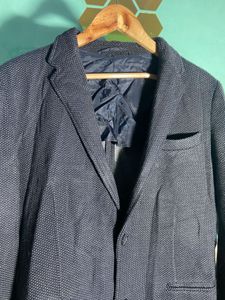 UCB NAVY Patterned Blazer