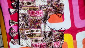 Patchwork Print Maxi Skirt