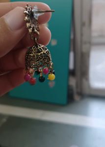 Peacock Jhumka Earrings