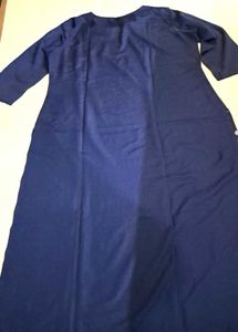 Blue  Kurti  Long.