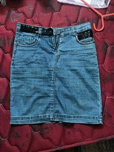 Blue Denim Skirt