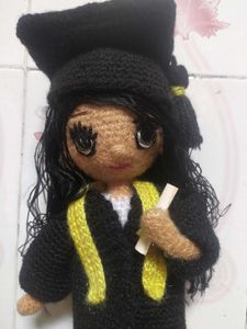 Handmade Crochet Graduation Doll