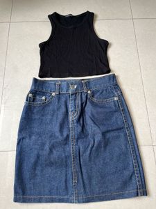 Denim Mini Skirt