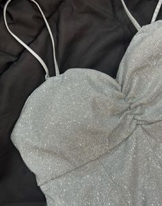 SILVER CORSET TOP