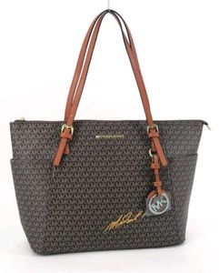 MK SIGNATURE SIDE POCKET TOTE BAG