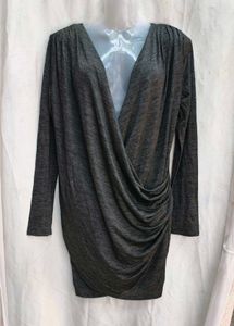 14412. Elegant Gray Mini Dress