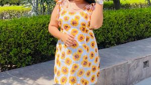 Sunflower Print Kurta short knot kurtis