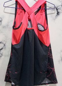 Pink &amp; Black Athletic Tank Top