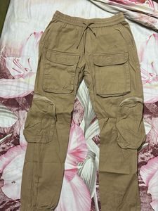Khaki Cargo Joggers