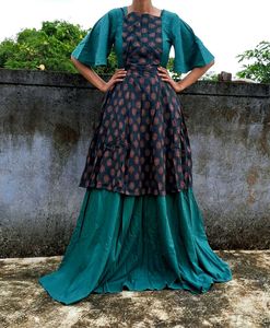 Green Print Maxi Dress