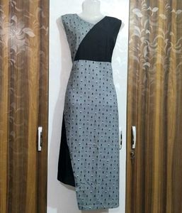 Stylish Grey Printed Dress