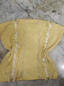 Yellow Lace Tube Top