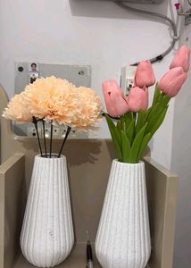 Pack Of 2 White Pinterest Aesthetic Vases