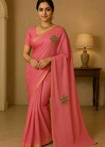 pink saree