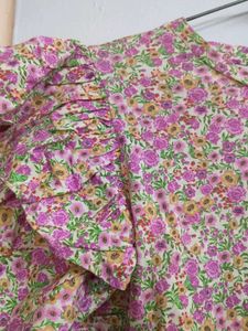 Floral Ruffle Sleeve Top